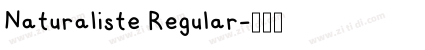 Naturaliste Regular字体转换